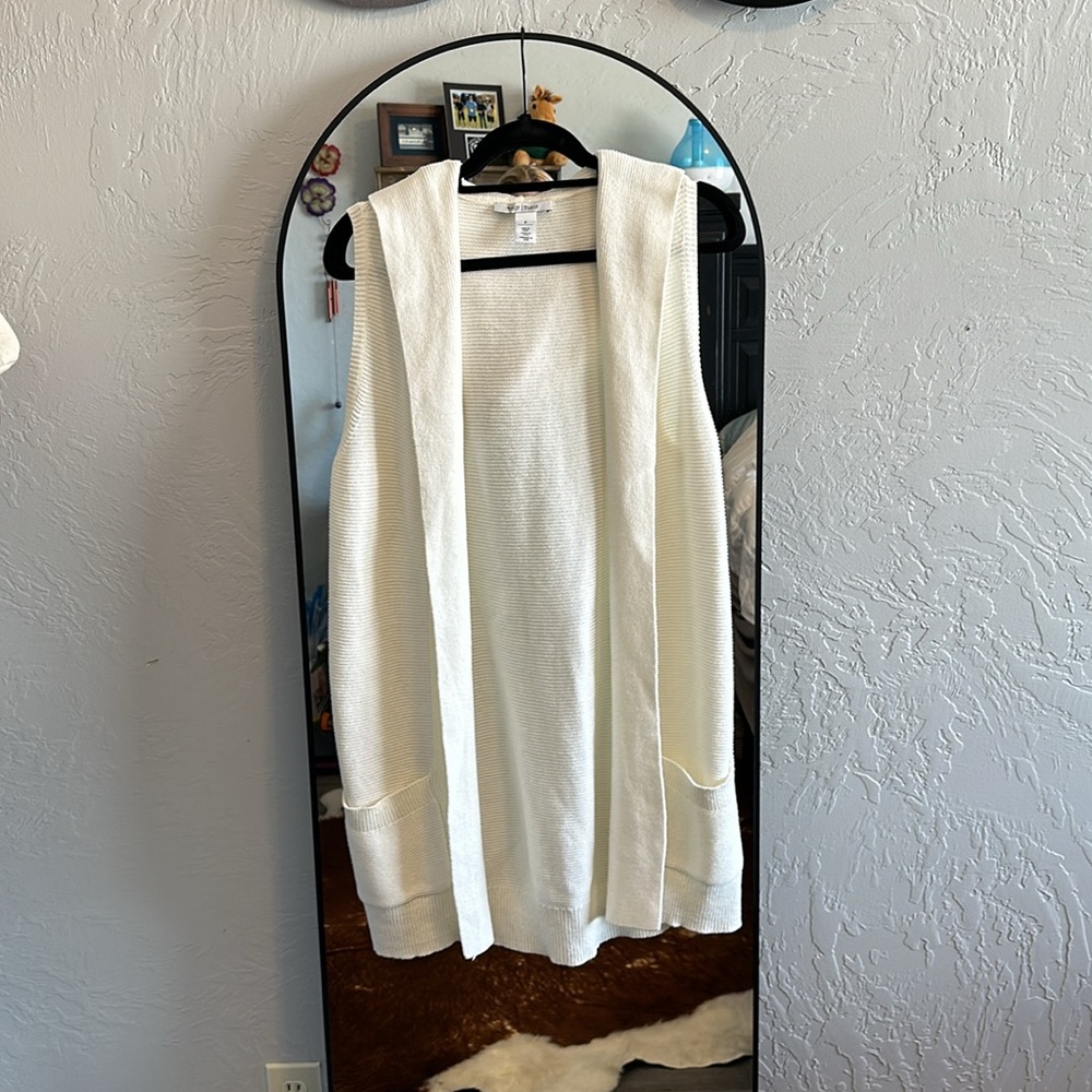 WHBM Off-White Knit Vest